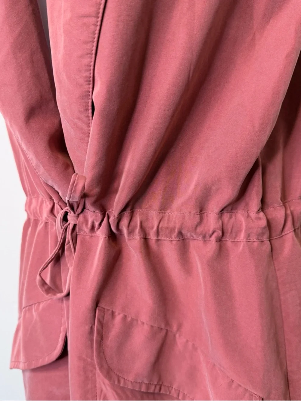 Elevenses | Anthro Old Town Open Front Tie Waist Lightweight Pocket Utility Vest - Picture 11 of 15